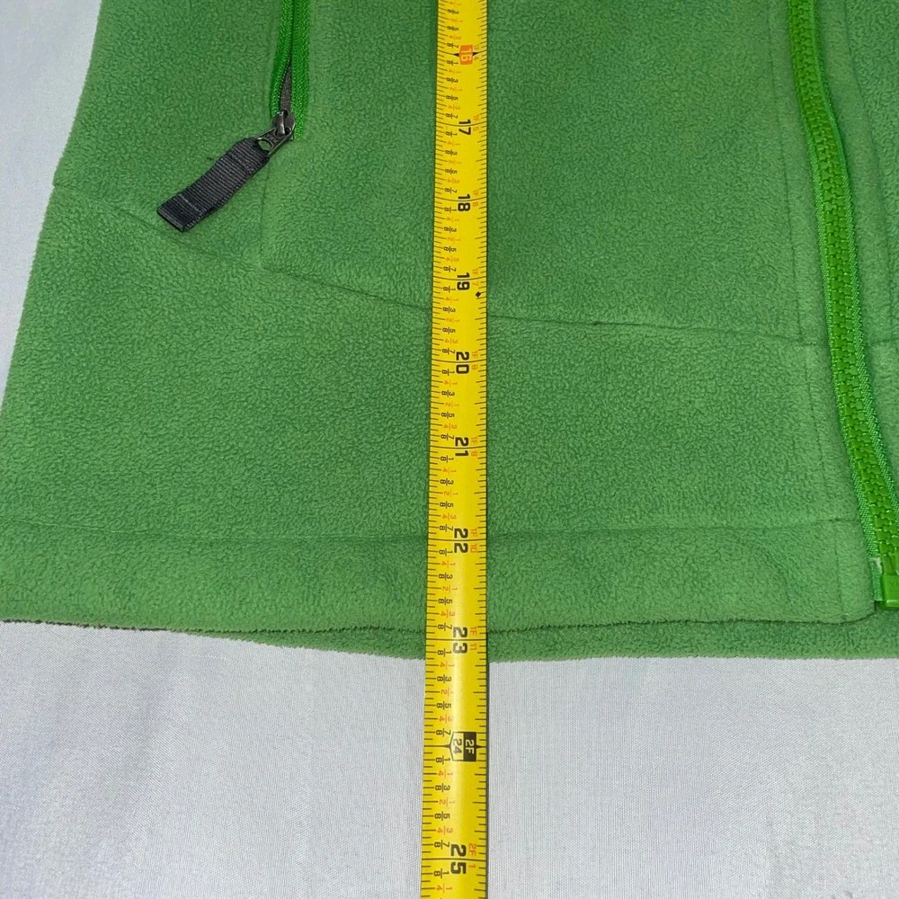 The North‎ Face Boys Full Zip Sherpa Lined Fleece Hoodie Green Grey Large 14/16